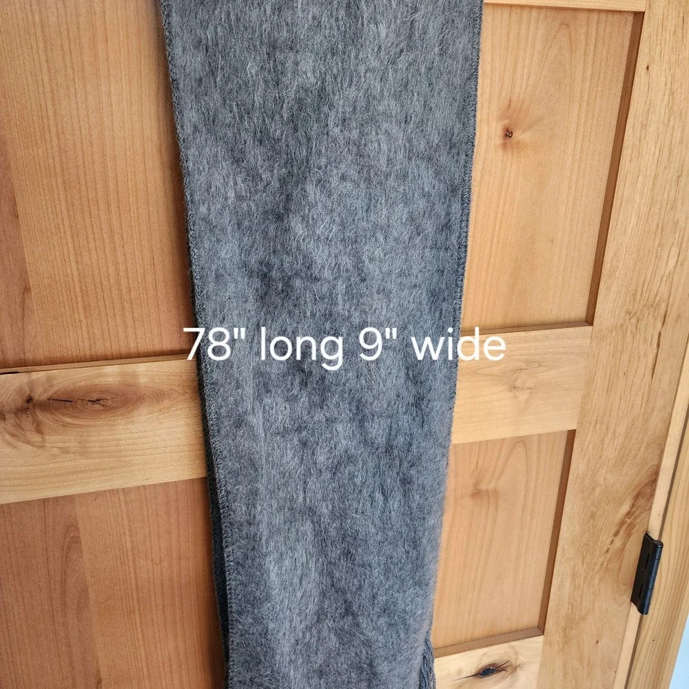 Alpaca Camargo Gray Alpaca Wool Fringed Winter Scarf Classic Made in Peru Warm